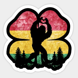 One Love Bigfoot Sasquatch Sticker